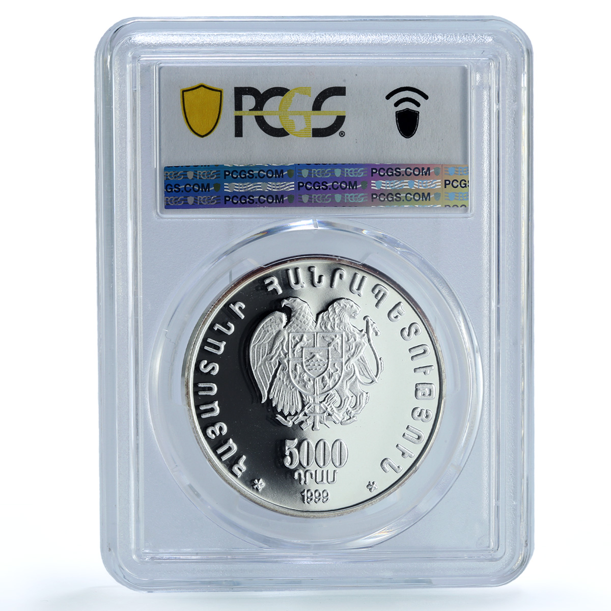 Armenia 5000 dram Armenian Congress KM-104 Oak Tree PR 69 PCGS silver coin 1999 Armenia 5000 dram Armenian Congress KM-104 Oak Tree PR 69 PCGS silver coin 1999