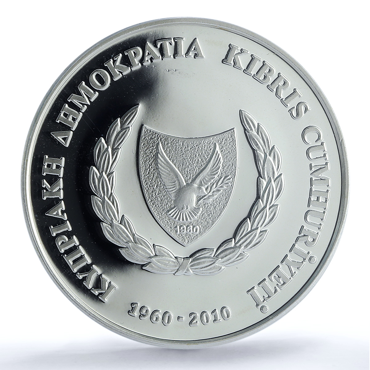 Cyprus 5 euros Republic Anniversary KM-94 Dove Bird PR 69 PCGS silver coin 2010 Cyprus 5 euros Republic Anniversary KM-94 Dove Bird PR 69 PCGS silver coin 2010