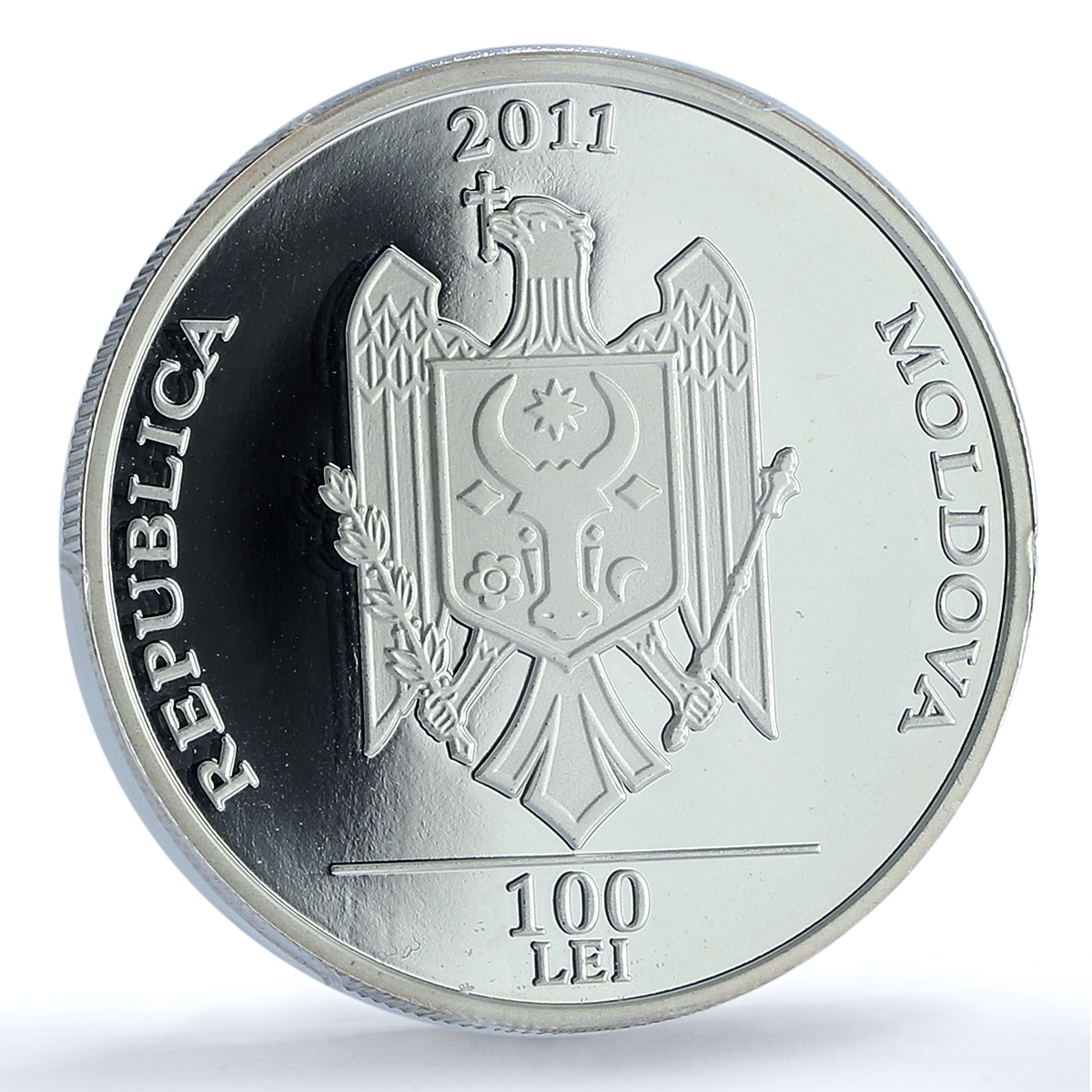 Moldova 100 lei Independence KM-63 Child Flag PR 70 PCGS silver coin 2011 Moldova 100 lei Independence KM-63 Child Flag PR 70 PCGS silver coin 2011