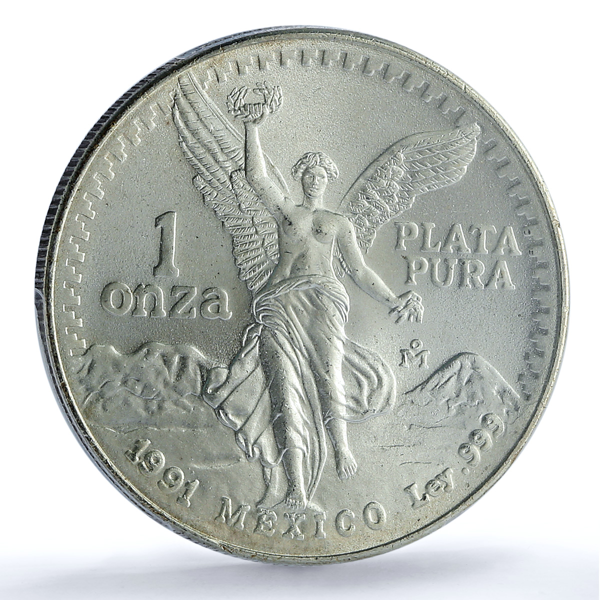 Mexico 1 onza Libertad Type 1 PLATA PURA KM-494.2 MS 68 PCGS silver coin 1991 Mexico 1 onza Libertad Type 1 PLATA PURA KM-494.2 MS 68 PCGS silver coin 1991