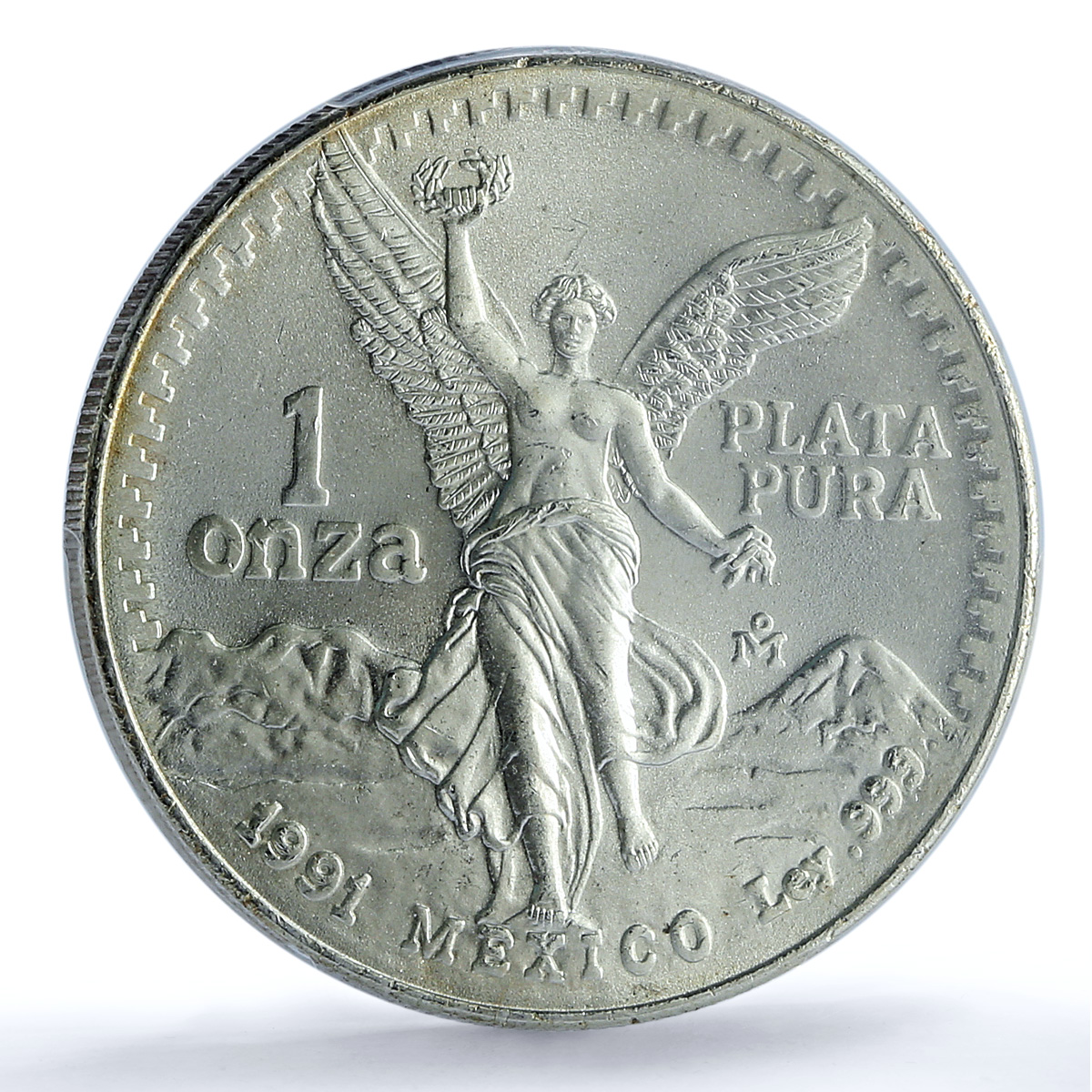 Mexico 1 onza Libertad Type 1 PLATA PURA KM-494.2 MS 68 PCGS silver coin 1991 Mexico 1 onza Libertad Type 1 PLATA PURA KM-494.2 MS 68 PCGS silver coin 1991