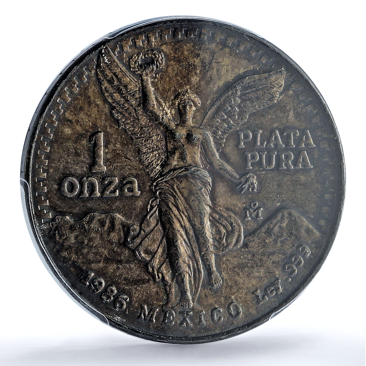 Mexico 1 onza Libertad Angel of Independence KM-494.1 MS64 PCGS silver coin 1986 Mexico 1 onza Libertad Angel of Independence KM-494.1 MS64 PCGS silver coin 1986