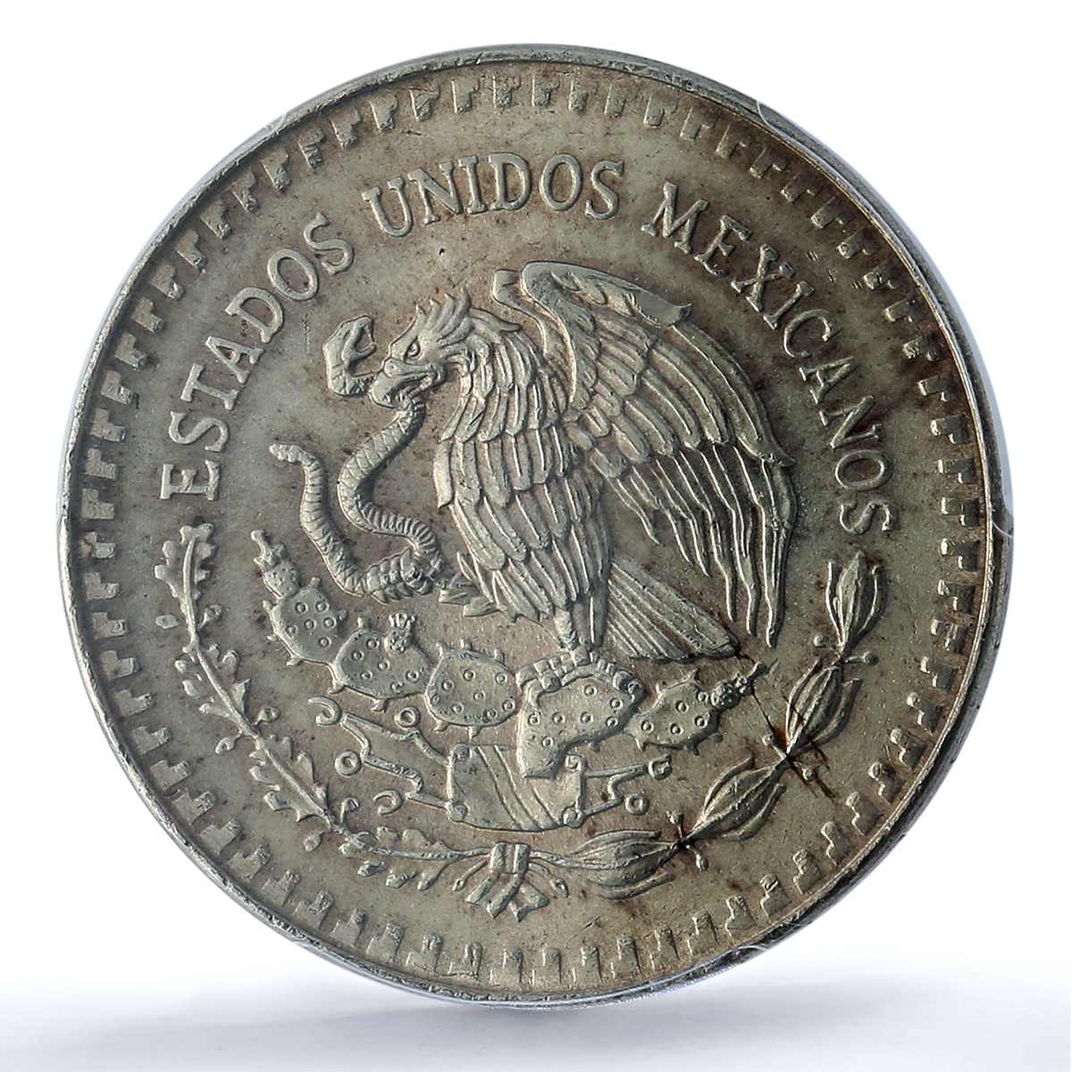 Mexico 1 onza Libertad Type 1 PLATA PURA KM-494.1 MS 66 PCGS silver coin 1987 Mexico 1 onza Libertad Type 1 PLATA PURA KM-494.1 MS 66 PCGS silver coin 1987