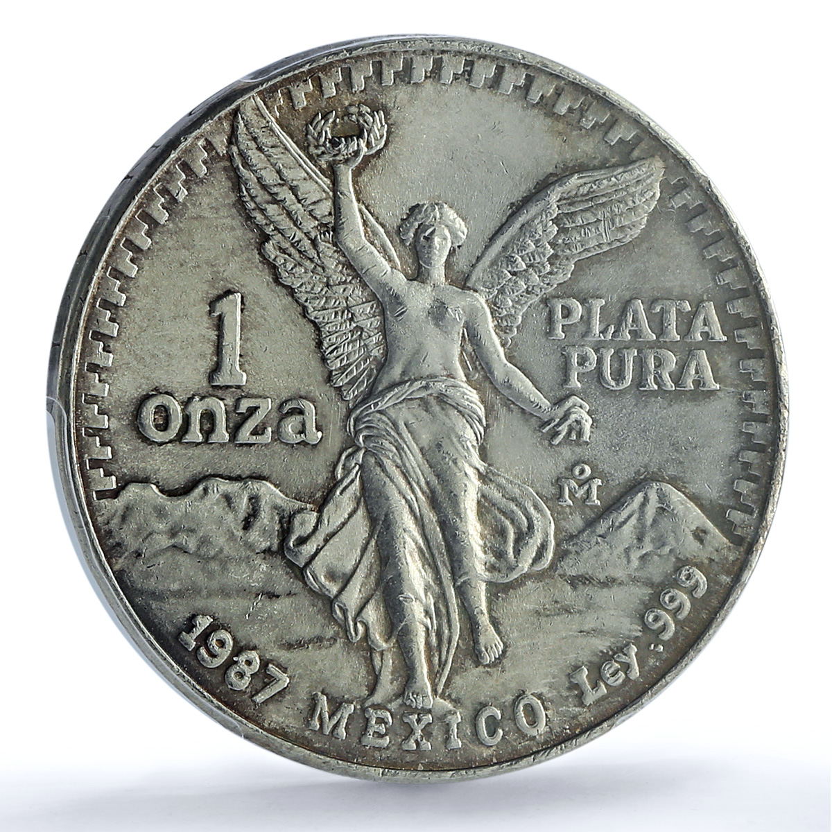 Mexico 1 onza Libertad Type 1 PLATA PURA KM-494.1 UNC PCGS silver coin 1987 Mexico 1 onza Libertad Type 1 PLATA PURA KM-494.1 UNC PCGS silver coin 1987