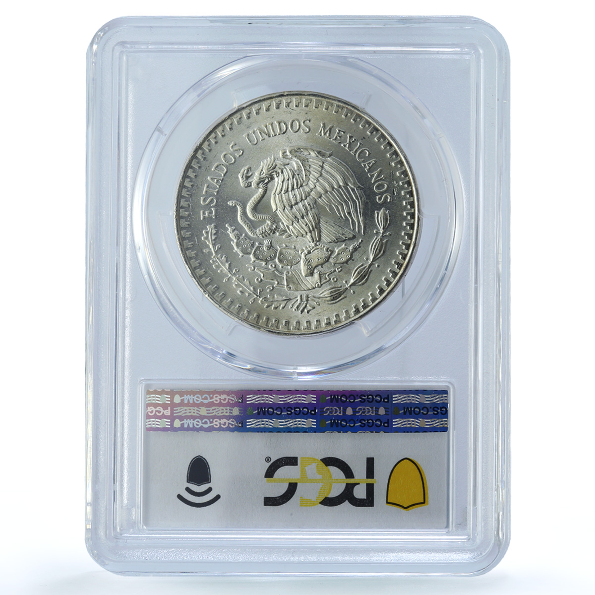 Mexico 1 onza Libertad Type 1 PLATA PURA KM-494.1 MS 65 PCGS silver coin 1987 Mexico 1 onza Libertad Type 1 PLATA PURA KM-494.1 MS 65 PCGS silver coin 1987
