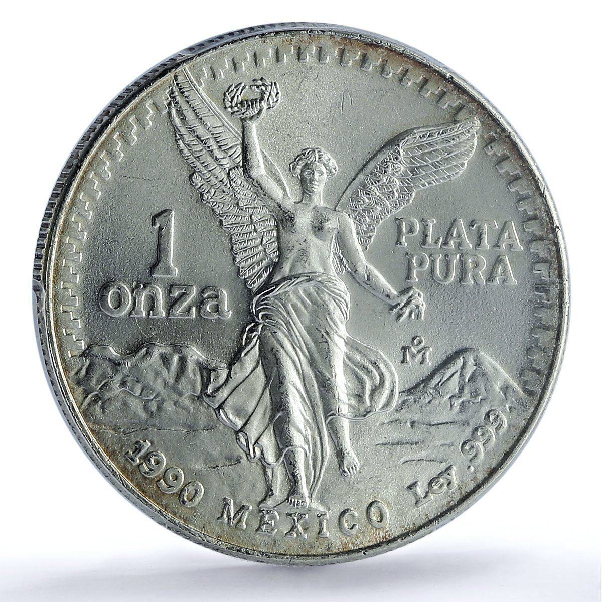 Mexico 1 onza Libertad Angel of Independence KM-494.2 MS66 PCGS silver coin 1990 Mexico 1 onza Libertad Angel of Independence KM-494.2 MS66 PCGS silver coin 1990