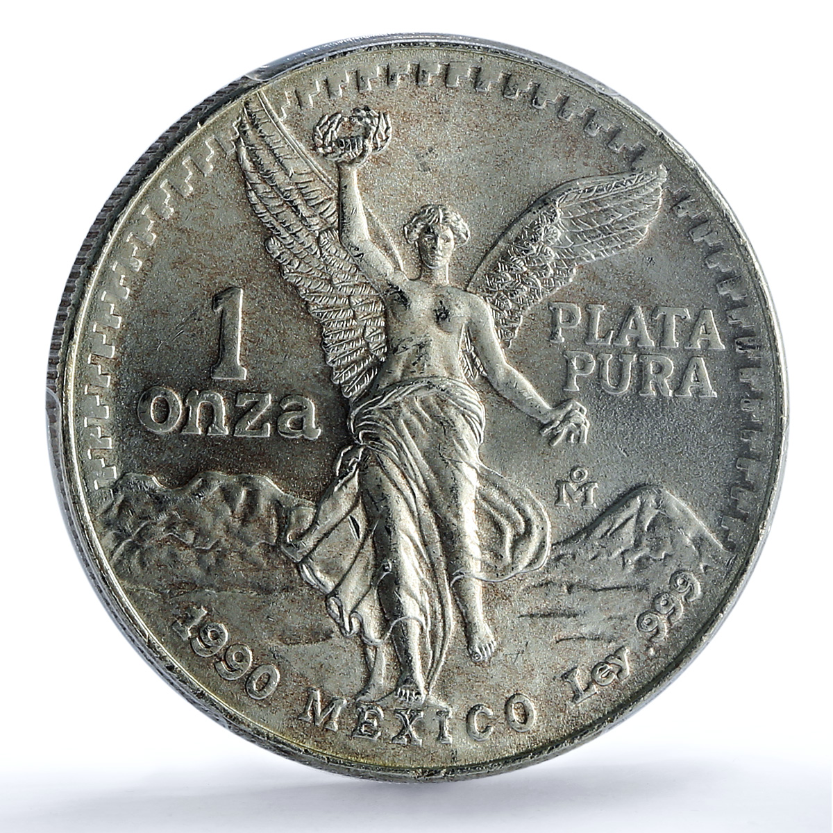 Mexico 1 onza Libertad Angel of Independence KM-494.2 MS67 PCGS silver coin 1990 Mexico 1 onza Libertad Angel of Independence KM-494.2 MS67 PCGS silver coin 1990