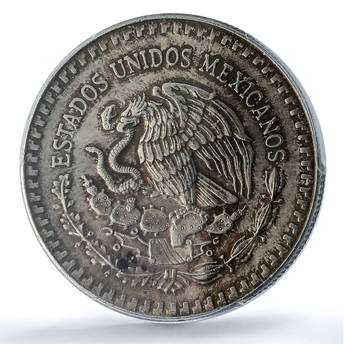 Mexico 1 onza Libertad Angel of Independence KM-494.2 MS65 PCGS silver coin 1990 Mexico 1 onza Libertad Angel of Independence KM-494.2 MS65 PCGS silver coin 1990