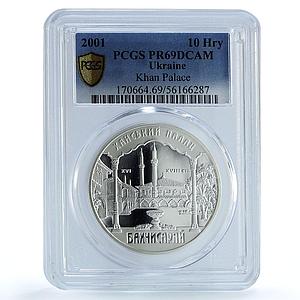 Ukraine 10 hryvnias Khan Palace Bakhchysarai KM-142 PR 69 PCGS silver coin 2001