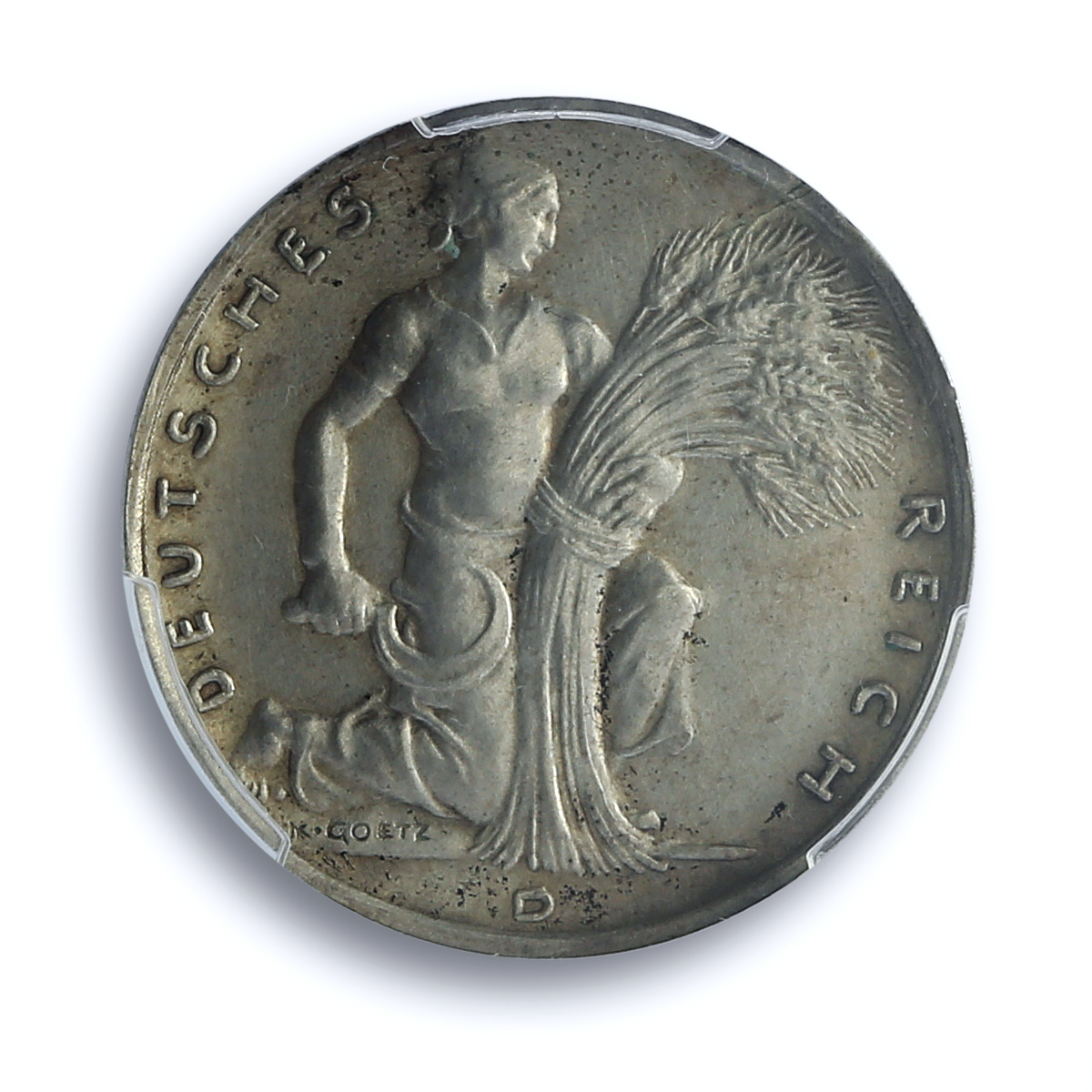 Germany Weimar 50 pfennig Goetz Pattern Sch-324G5 SP 61 PCGS silver coin 1925 D Germany Weimar 50 pfennig Goetz Pattern Sch-324G5 SP 61 PCGS silver coin 1925 D