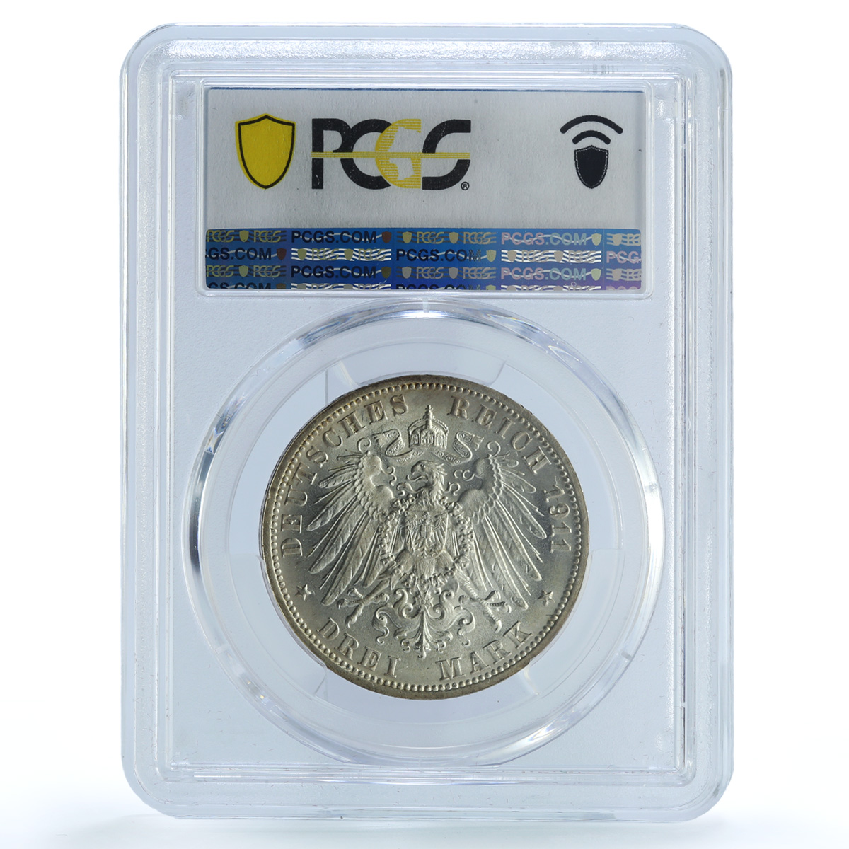 Germany Wurttemberg 3 mark Wilhelm II Wedding J-177a MS 66 PCGS silver coin 1911 Germany Wurttemberg 3 mark Wilhelm II Wedding J-177a MS 66 PCGS silver coin 1911