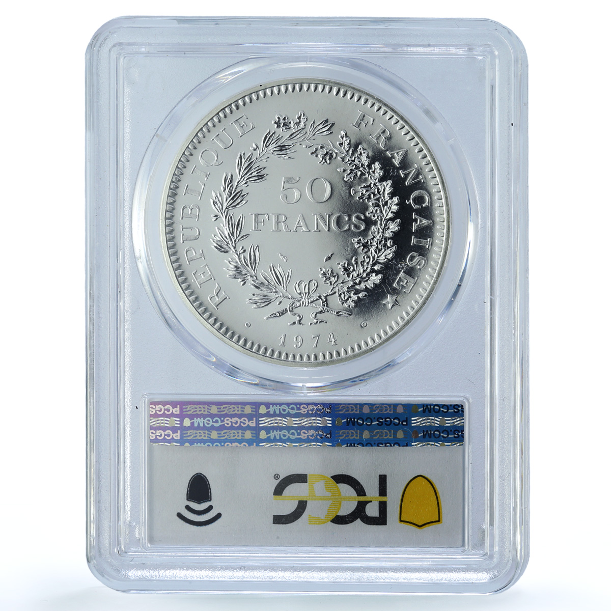 France 50 francs Hercules KM-941.1 Gad-882 F-427 MS 67 PCGS silver coin 1974 France 50 francs Hercules KM-941.1 Gad-882 F-427 MS 67 PCGS silver coin 1974
