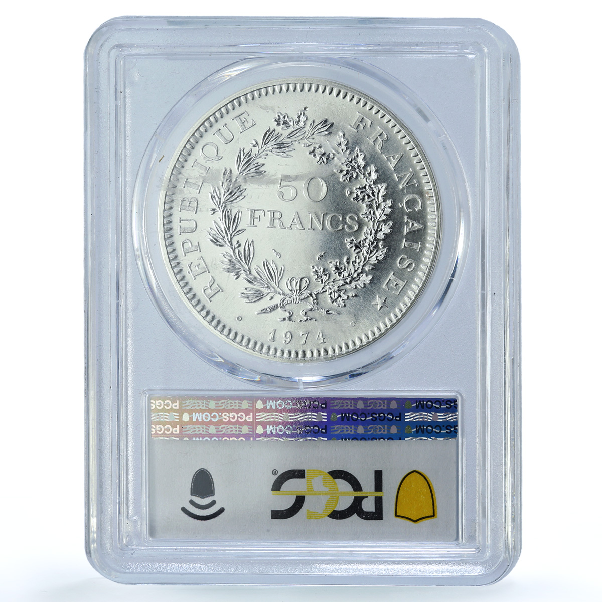 France 50 francs Hercules KM-941.1 Gad-882 F-427 MS 68 PCGS silver coin 1974