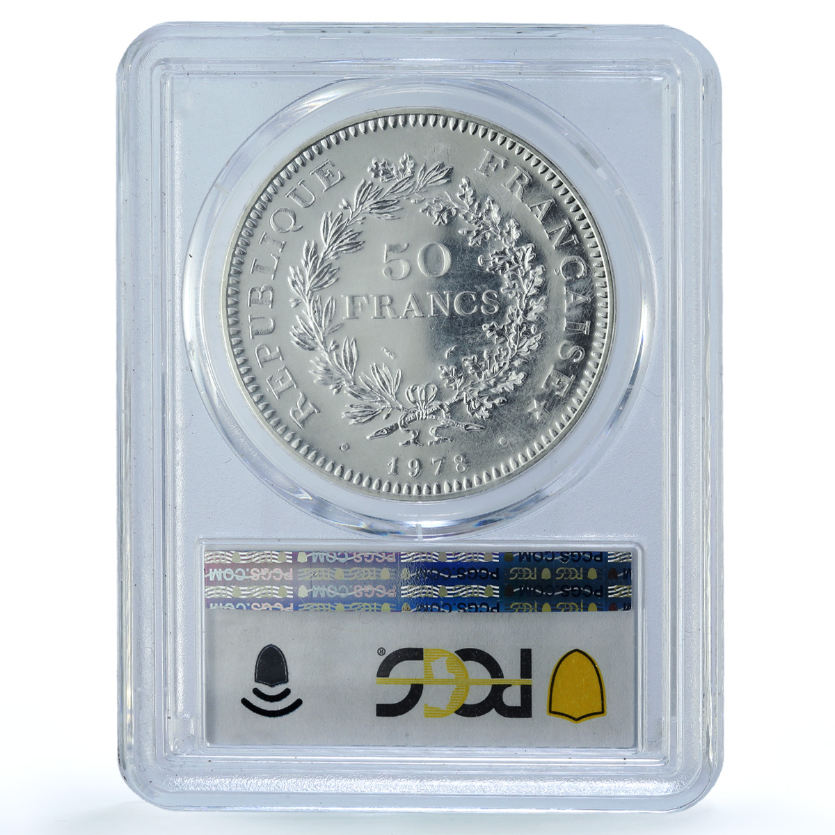 France 50 francs Hercules Gad-882 F-427 KM-941 MS 68 PCGS silver coin 1978 France 50 francs Hercules Gad-882 F-427 KM-941 MS 68 PCGS silver coin 1978