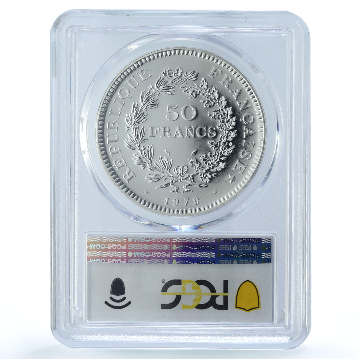 France 50 francs Hercules Gad-882 F-427 KM-941 MS 68 PCGS silver coin 1979