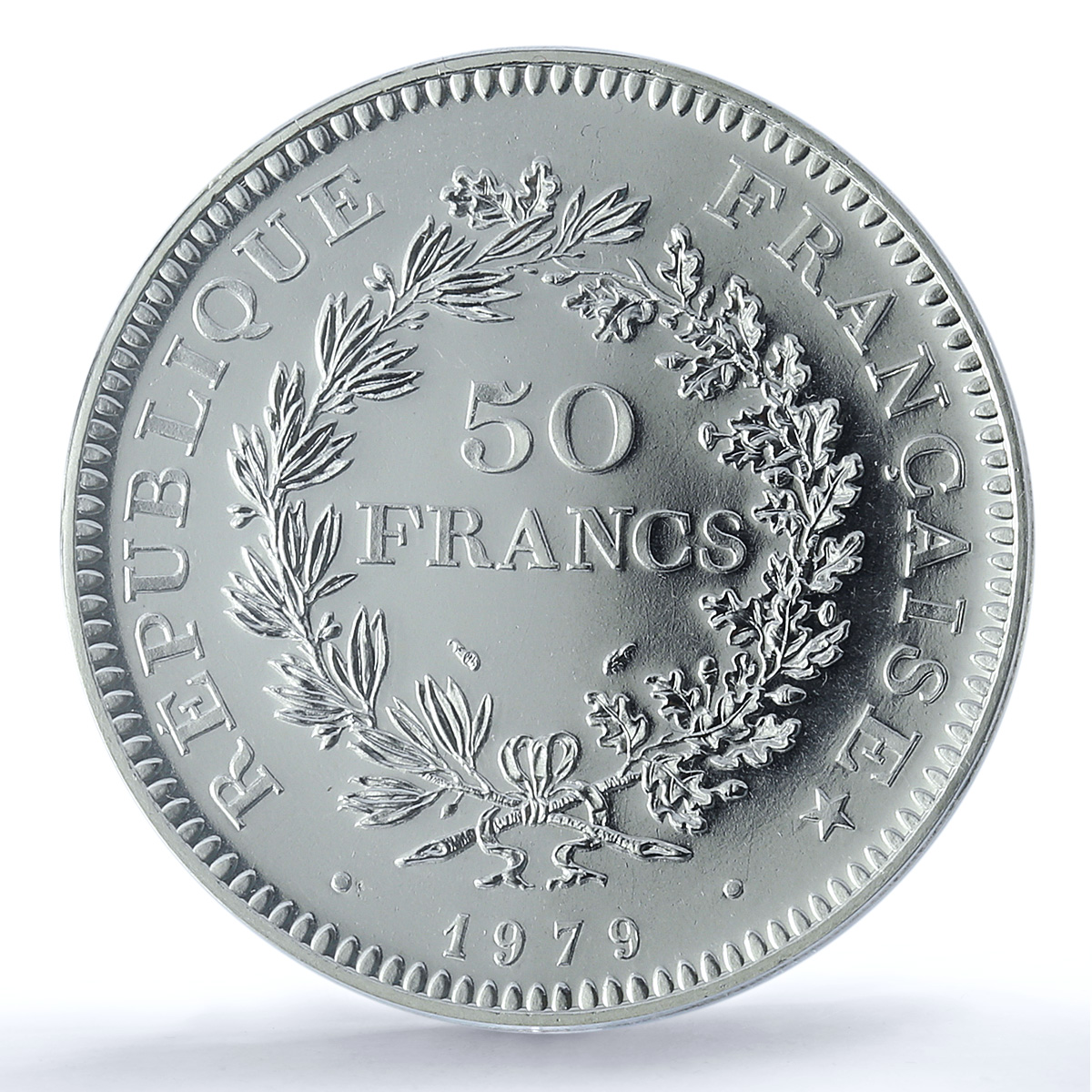 France 50 francs Hercules Gad-882 F-427 KM-941 MS 68 PCGS silver coin 1979