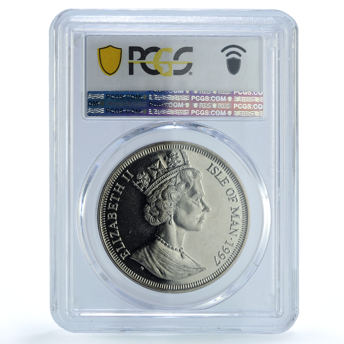 Isle of Man 1 crown Long Haired Smoke KM-774 Cat Crowns MS66 PCGS CuNi coin 1997
