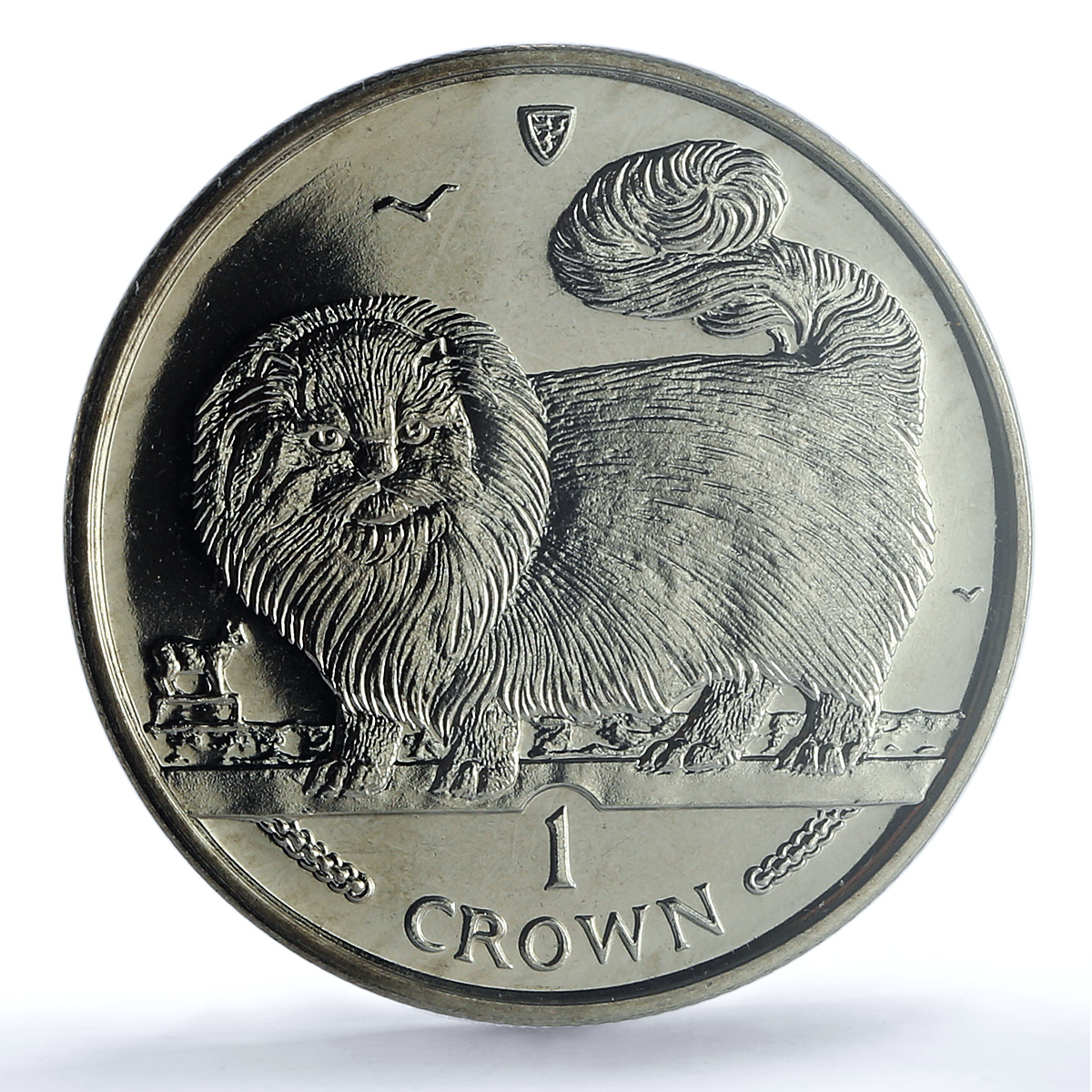 Isle of Man 1 crown Long Haired Smoke KM-774 Cat Crowns MS66 PCGS CuNi coin 1997