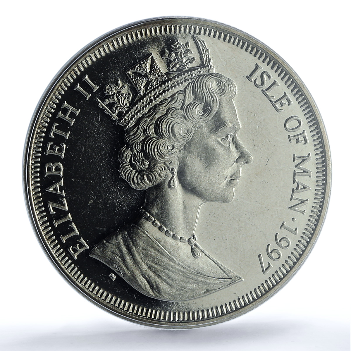 Isle of Man 1 crown Long Haired Smoke KM-774 Cat Crowns MS66 PCGS CuNi coin 1997