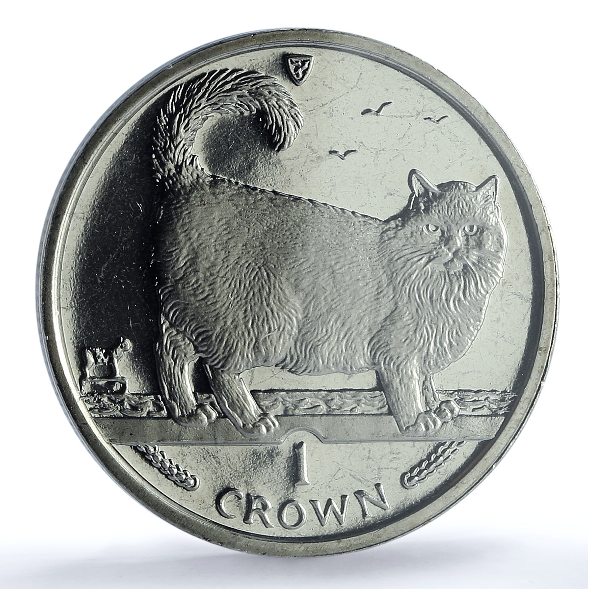 Isle of Man 1 crown Birman Cat KM-857 Cat Crowns MS 66 PCGS CuNi coin 1998