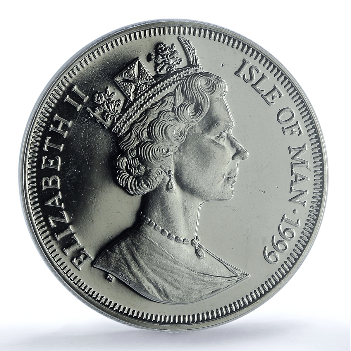 Isle of Man 1 crown British Blue KM-966 Cat Crowns MS 67 PCGS CuNi coin 1999