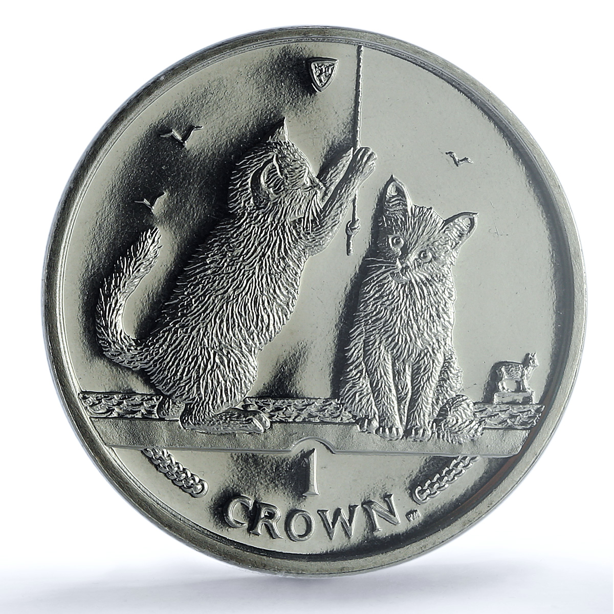 Isle of Man 1 crown Somali Kittens KM-1072 Cat Crowns MS 66 PCGS CuNi coin 2001 Isle of Man 1 crown Somali Kittens KM-1072 Cat Crowns MS 66 PCGS CuNi coin 2001