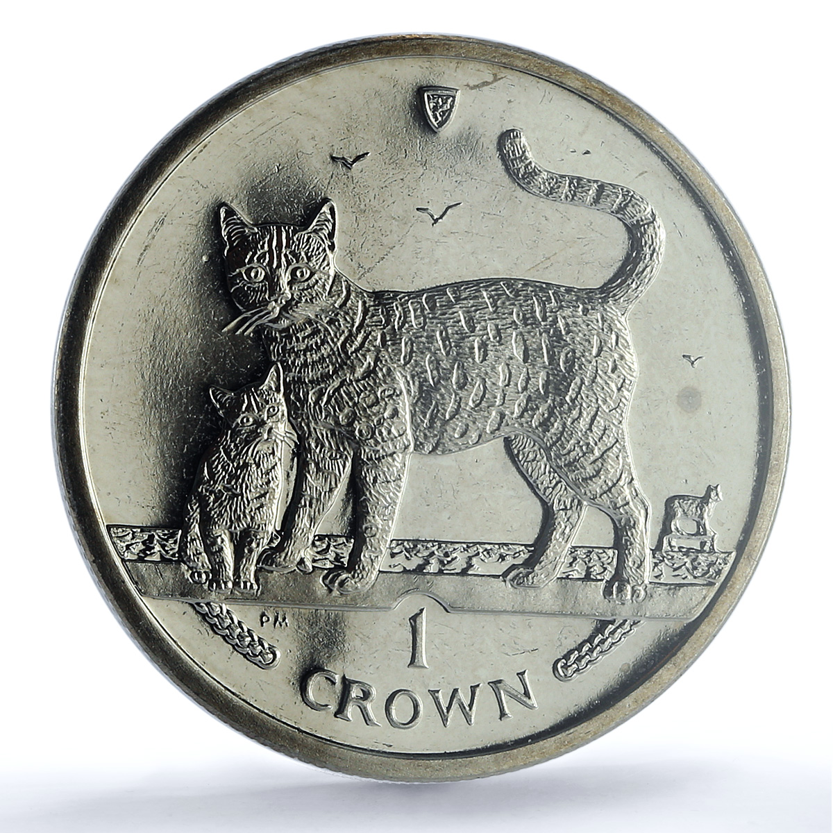 Isle of Man 1 crown Bengal Cat KM-1111 Cat Crowns MS 65 PCGS CuNi coin 2002