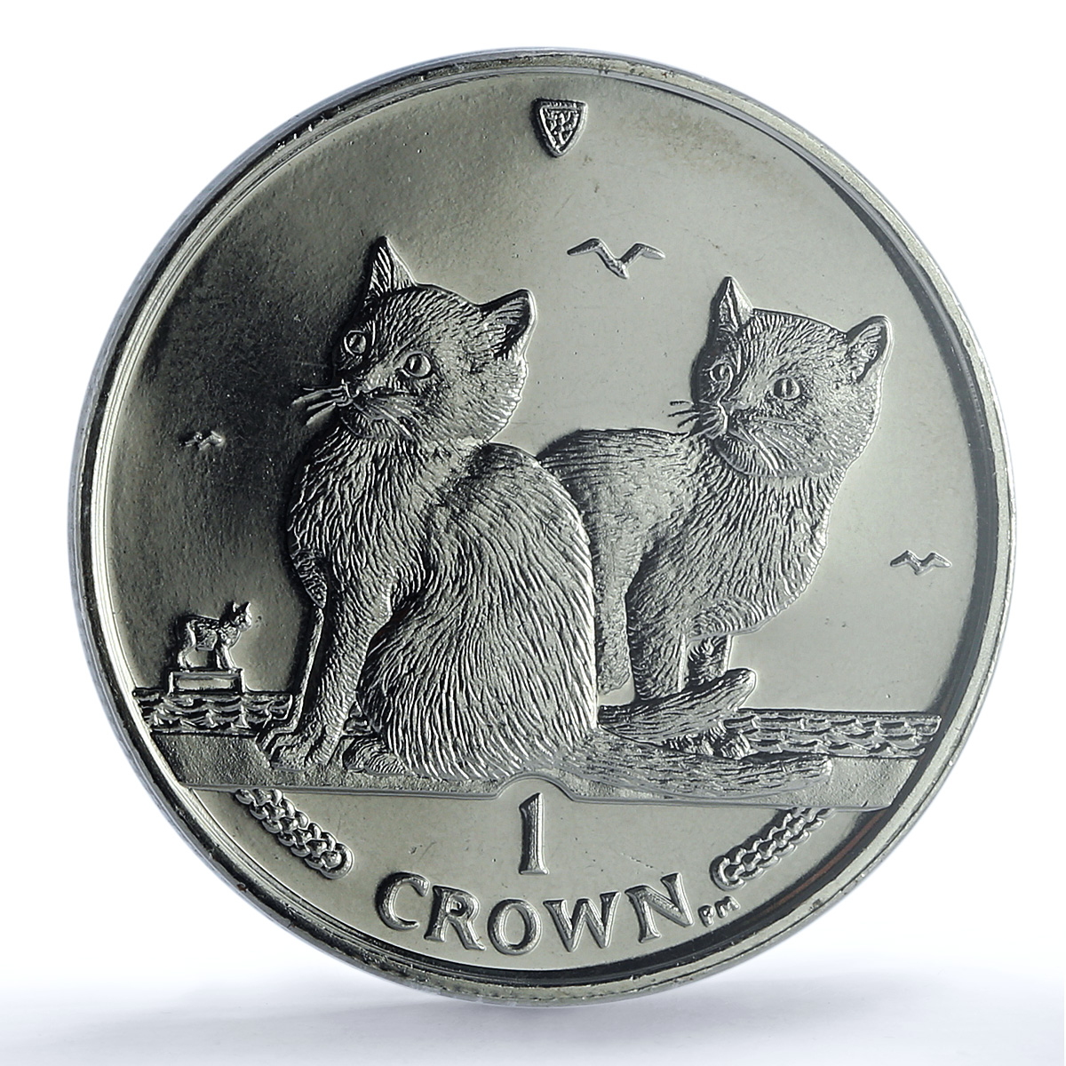 Isle of Man 1 crown Balinese Kittens KM-1165 Cat Crowns MS66 PCGS CuNi coin 2003 Isle of Man 1 crown Balinese Kittens KM-1165 Cat Crowns MS66 PCGS CuNi coin 2003
