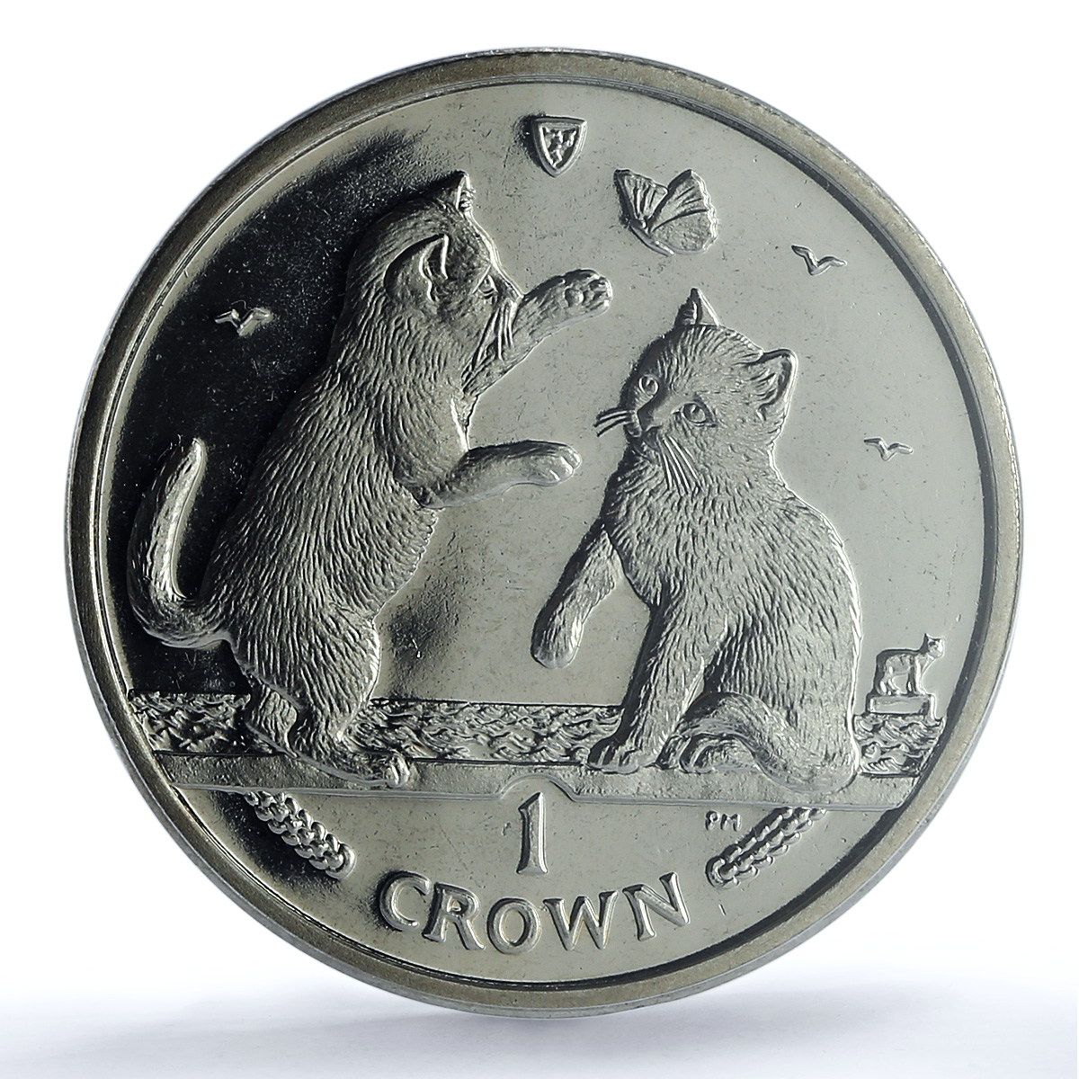 Isle of Man 1 crown Tonkinese Kittens KM-1246 Cat Crowns MS 65 PCGS Ni coin 2004 Isle of Man 1 crown Tonkinese Kittens KM-1246 Cat Crowns MS 65 PCGS Ni coin 2004