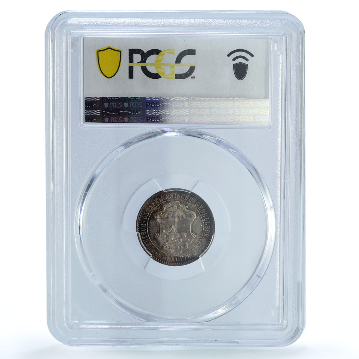 East Africa German 1/4 rupee Wilhelm I KM-3 Schon-2 MS 64 PCGS silver coin 1898