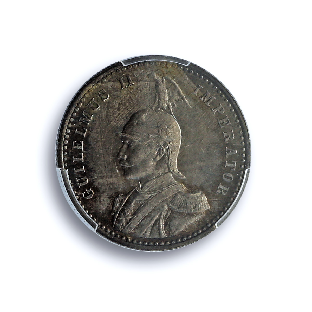 East Africa German 1/4 rupee Wilhelm I KM-3 Schon-2 MS 64 PCGS silver coin 1898