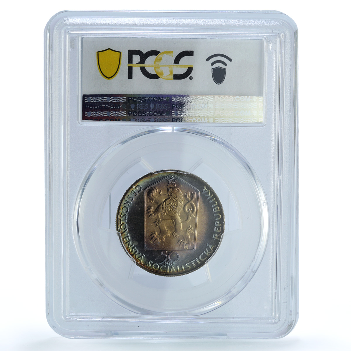 Czechoslovakia 50 korun Breclav Brno Railroad Train PR 68 PCGS silver coin 1989 Czechoslovakia 50 korun Breclav Brno Railroad Train PR 68 PCGS silver coin 1989