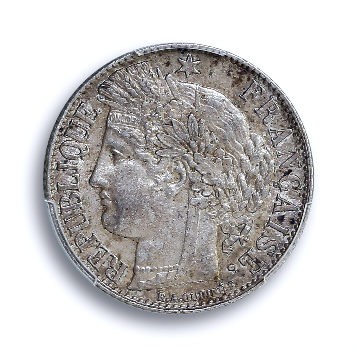 France 1 franc Third Republic KM-822 Fad-465a F-216 MS 62 PCGS silver coin 1888