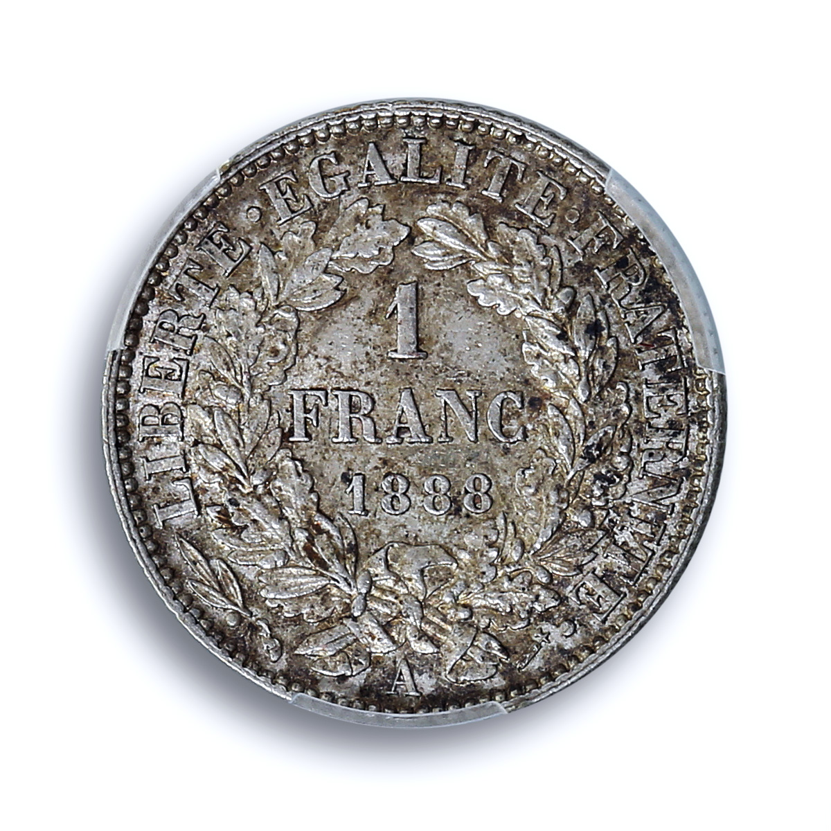 France 1 franc Third Republic KM-822 Fad-465a F-216 MS 62 PCGS silver coin 1888