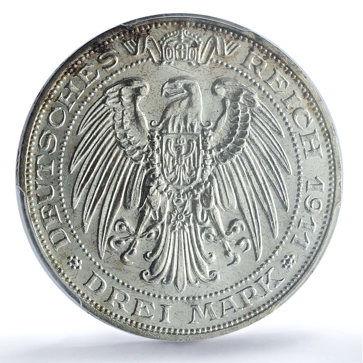Prussia 3 mark Wroclaw University KM-531 Breslau MS 64 PCGS silver coin 1911 Prussia 3 mark Wroclaw University KM-531 Breslau MS 64 PCGS silver coin 1911