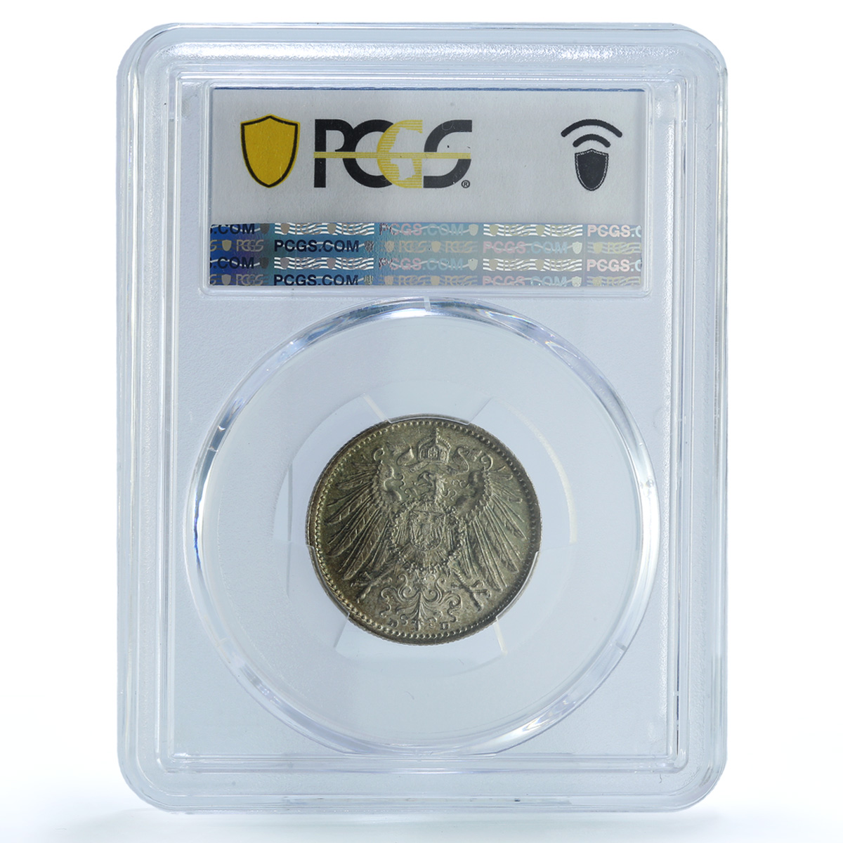 Germany Empire 1 mark Wilhelm II Type 2 J-17 KM-14 MS 65 PCGS silver coin 1914