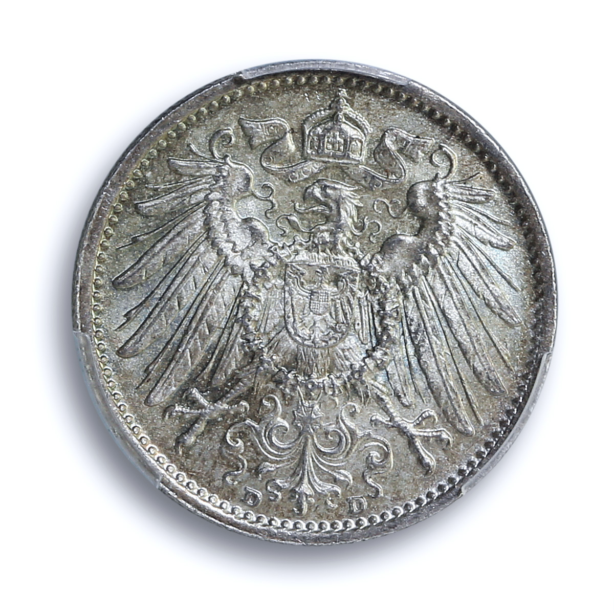 Germany Empire 1 mark Wilhelm II Type 2 J-17 KM-14 MS 65 PCGS silver coin 1914