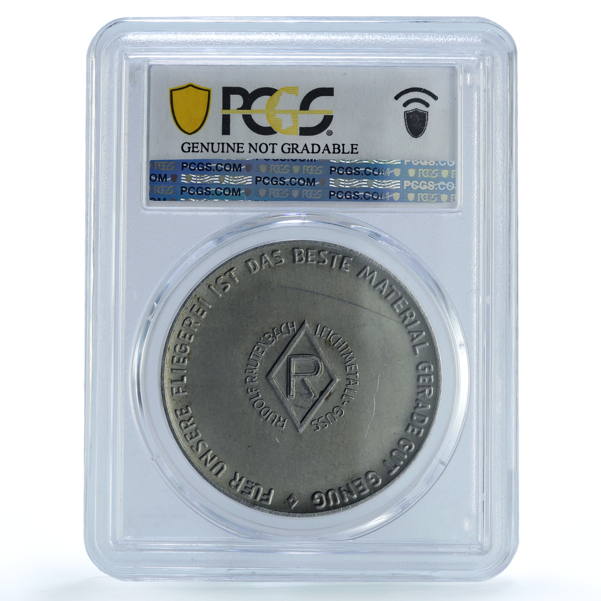 Germany Third Reich Rautenbach Plane Kaiser-1167 Genuine PCGS zinc medal 1936