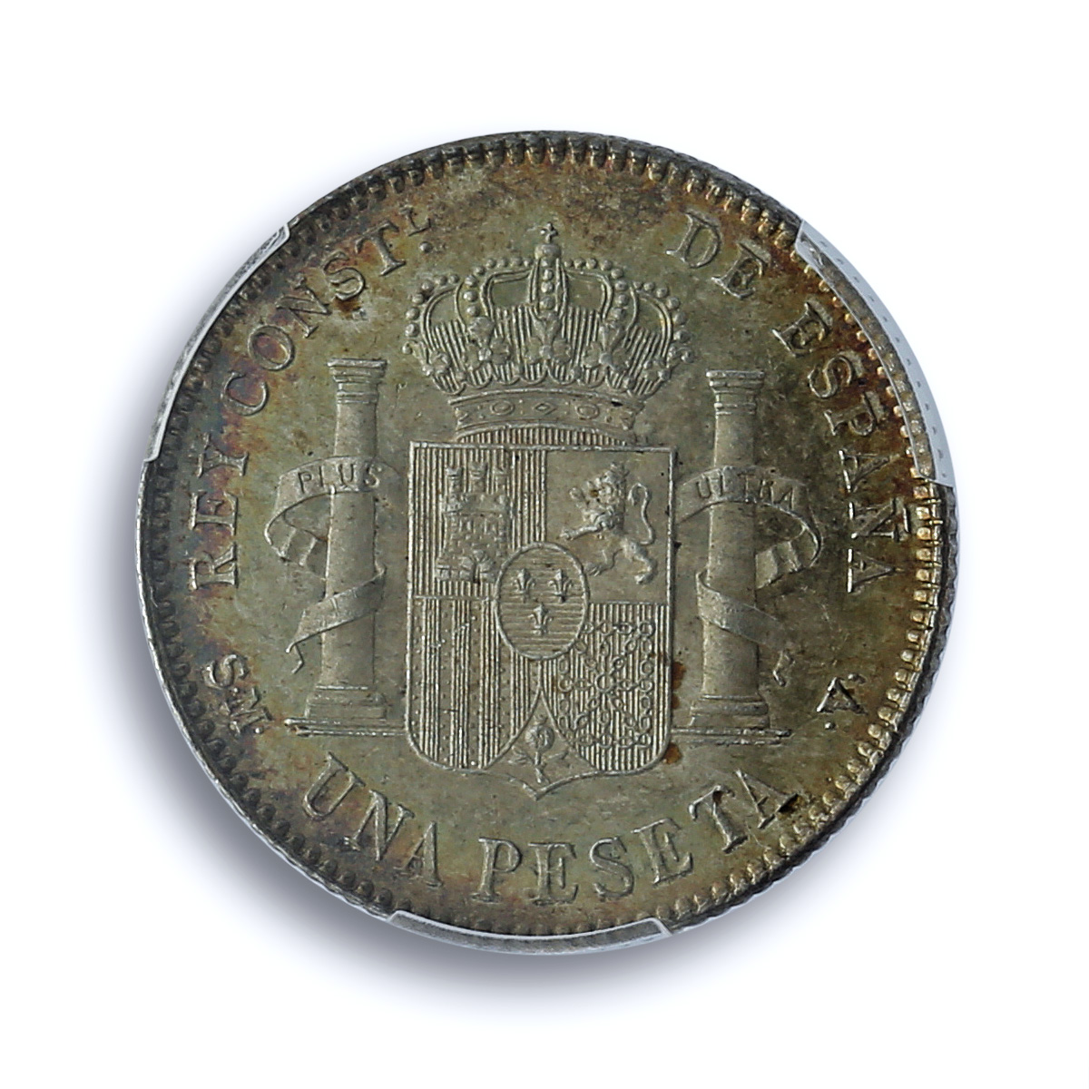 Spain 1 peseta Alfonso XIII KM-721 Cal#49-52 MS 64 PCGS silver coin 1903