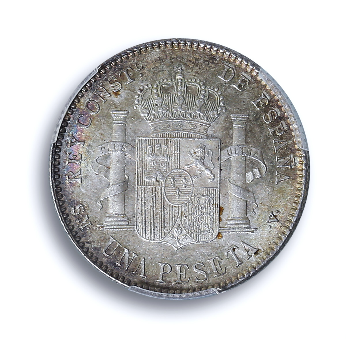 Spain 1 peseta Alfonso XIII KM-721 Cal#49-52 MS 64 PCGS silver coin 1903