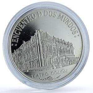 Argentina 25 pesos Colon Theater Ibero-American Architecture silver coin 2005