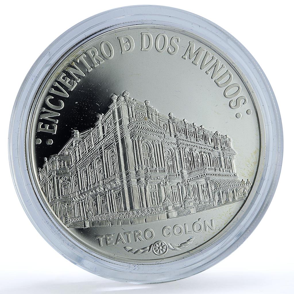 Argentina 25 pesos Colon Theater Ibero-American Architecture silver coin 2005 Argentina 25 pesos Colon Theater Ibero-American Architecture silver coin 2005