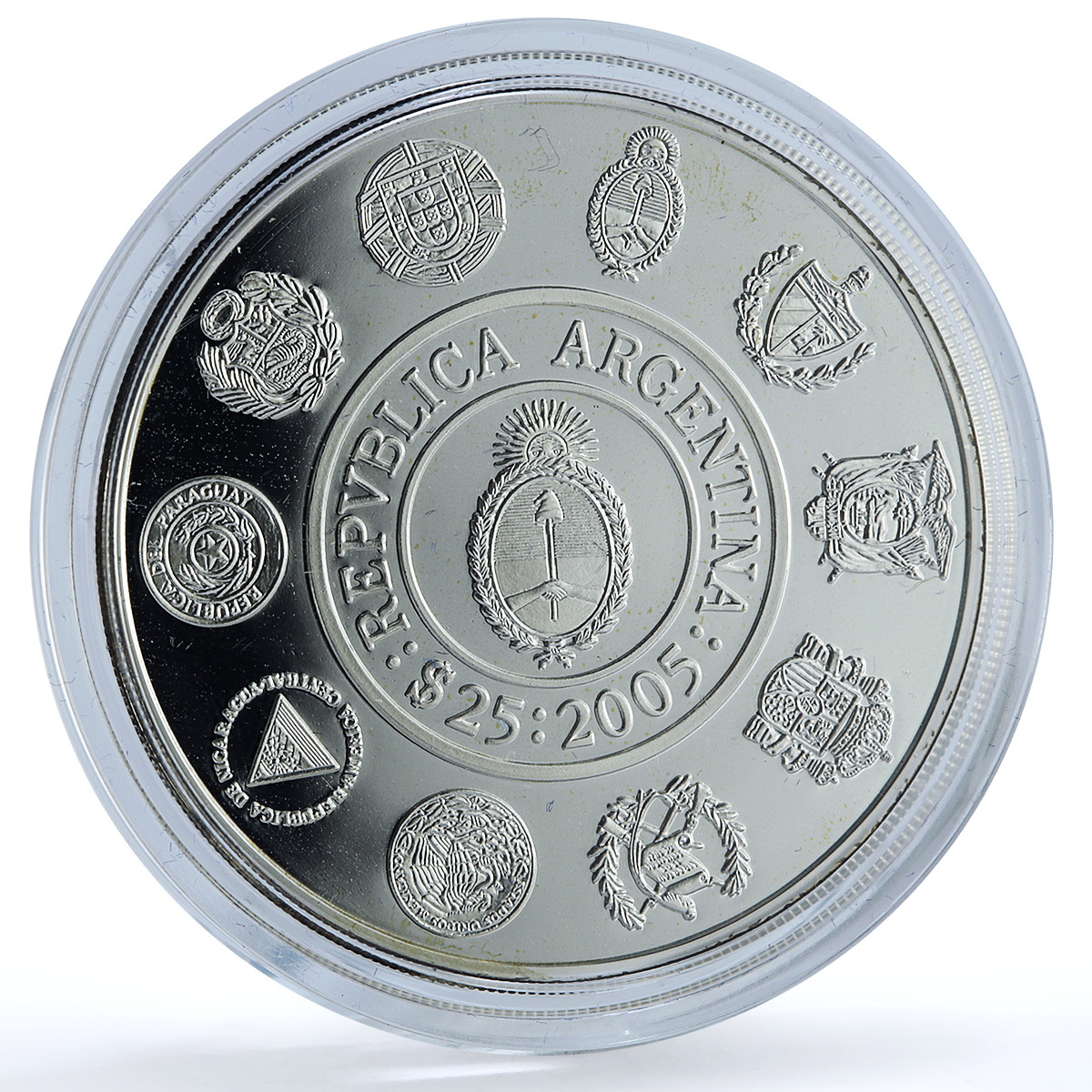 Argentina 25 pesos Colon Theater Ibero-American Architecture silver coin 2005 Argentina 25 pesos Colon Theater Ibero-American Architecture silver coin 2005