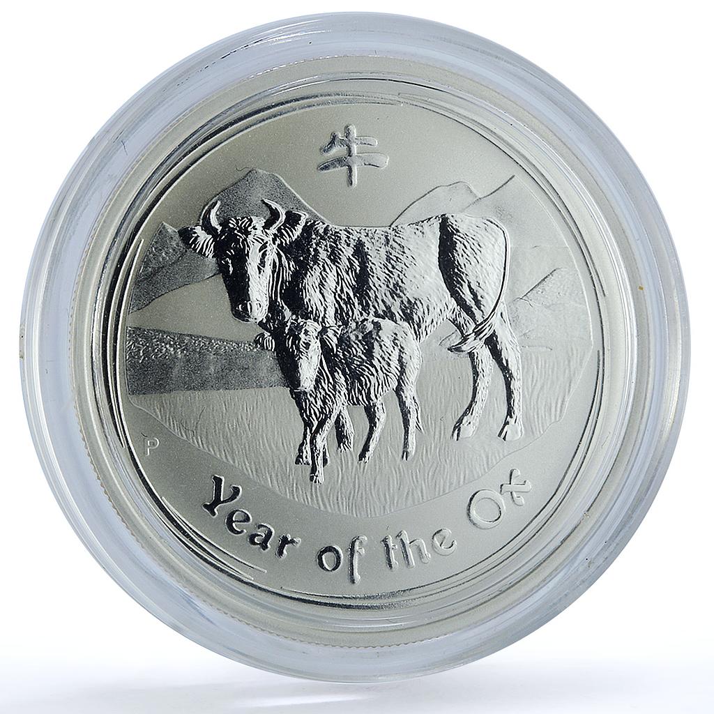 Australia 50 cents Year of the Ox 1/2 oz KM-1750 Lunar Series 2 silver coin 2009 Australia 50 cents Year of the Ox 1/2 oz KM-1750 Lunar Series 2 silver coin 2009