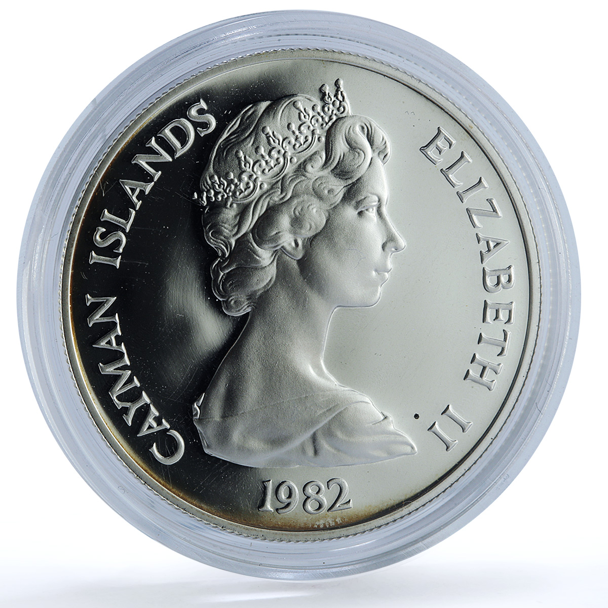 Cayman Islands 10 dollars Year of Child KM-72 UNICEF Turtle silver coin 1982 Cayman Islands 10 dollars Year of Child KM-72 UNICEF Turtle silver coin 1982