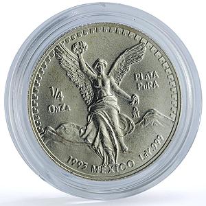 Mexico 1/4 onza Libertad Angel of Independence KM-544 Bullion silver coin 1993