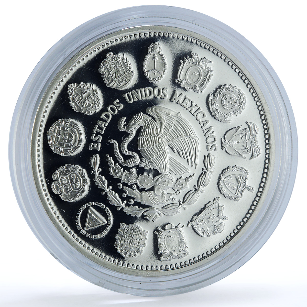 Mexico 100 pesos Columnaria KM-540 Ibero-American Ship silver coin 1991 Mexico 100 pesos Columnaria KM-540 Ibero-American Ship silver coin 1991