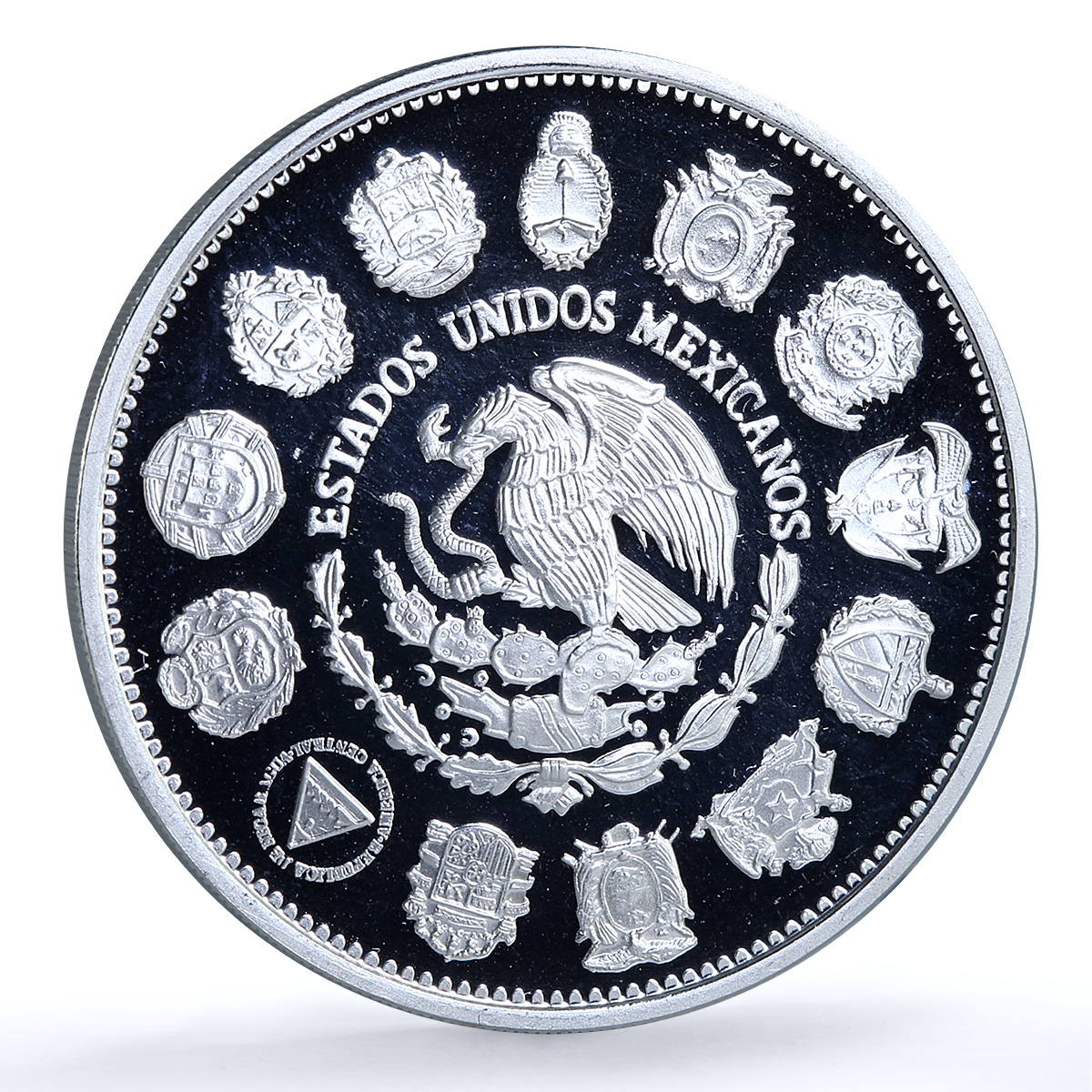 Mexico 100 pesos Columnaria KM-540 Ibero-American Ship silver coin 1991 Mexico 100 pesos Columnaria KM-540 Ibero-American Ship silver coin 1991