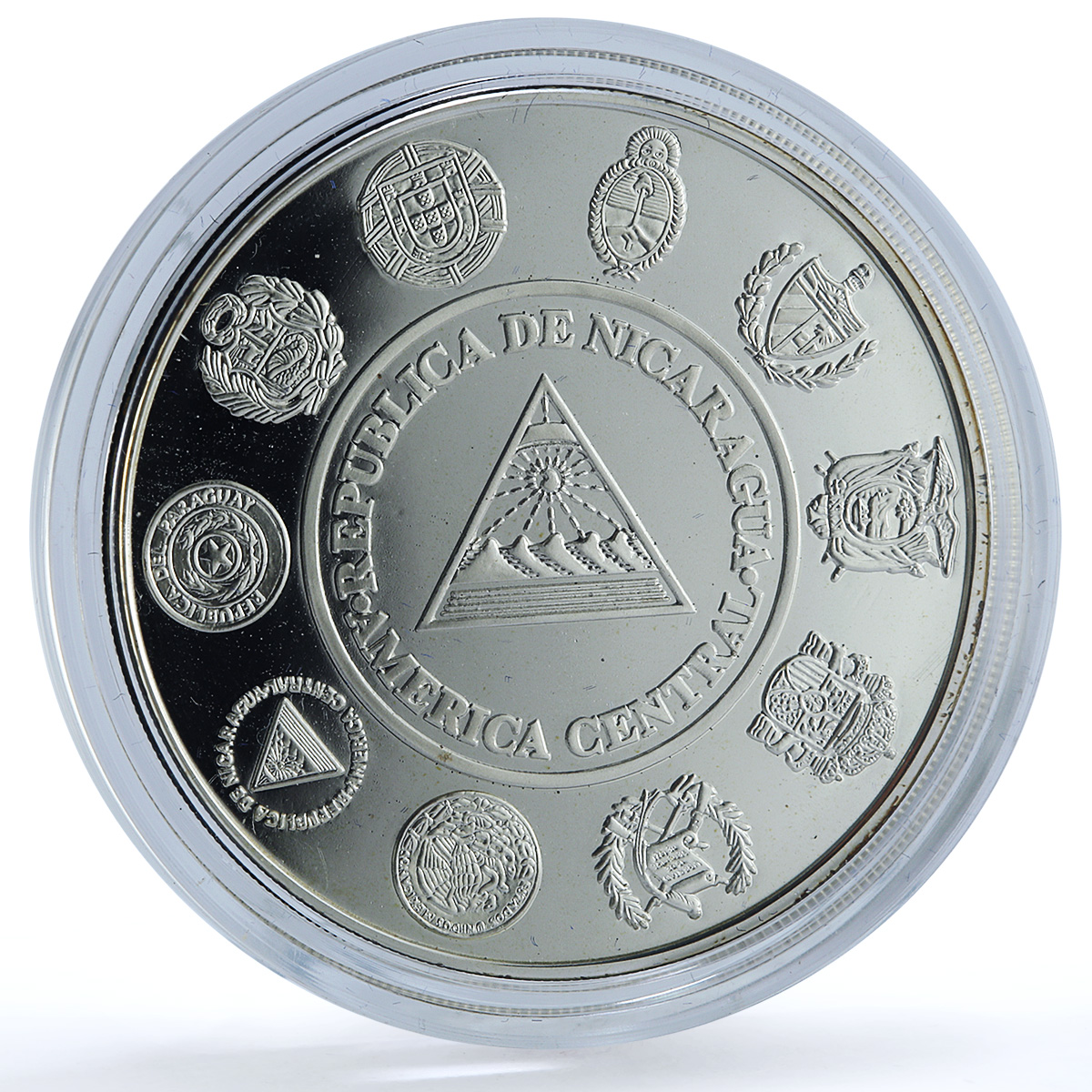 Nicaragua 10 cordobas Leon Cathedral Ibero-American Architecture Ag coin 2005 Nicaragua 10 cordobas Leon Cathedral Ibero-American Architecture Ag coin 2005