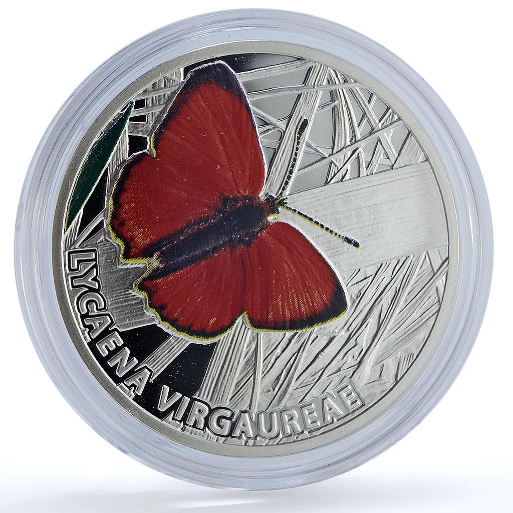 Niue 1 dollar Scarce Copper Lycaene Virgaureae KM-235 Butterfly silver coin 2010 Niue 1 dollar Scarce Copper Lycaene Virgaureae KM-235 Butterfly silver coin 2010